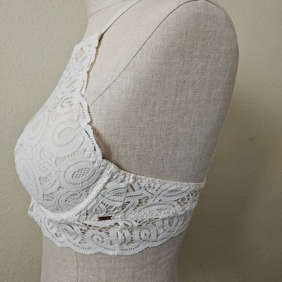 Pink bralette white push up Small - Picture 2 of 6